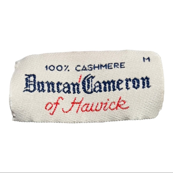 Duncan cameron of hawick cashmere Mens elbow patch vneck sweater grey medium - Picture 9 of 10